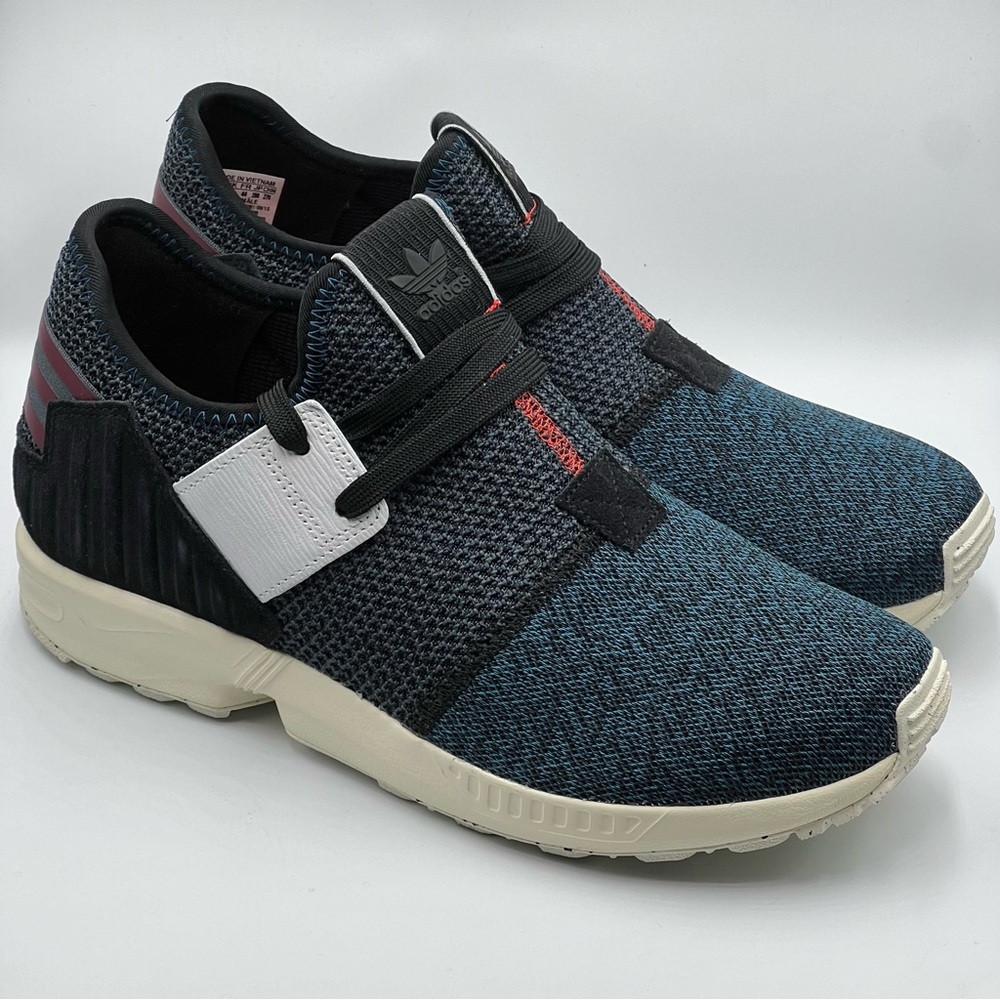 Adidas Zx Flux Plus Sneakers Men’s Shoe Sz. 10 AQ5398 Blue Black NWOB - Picture 1 of 7
